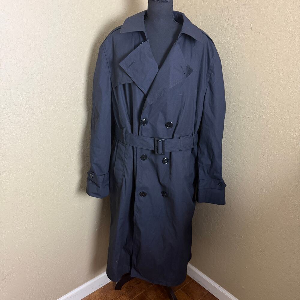 Vintage DLA Garrison Collection Men’s 46R Black Military Trench Coat Liner